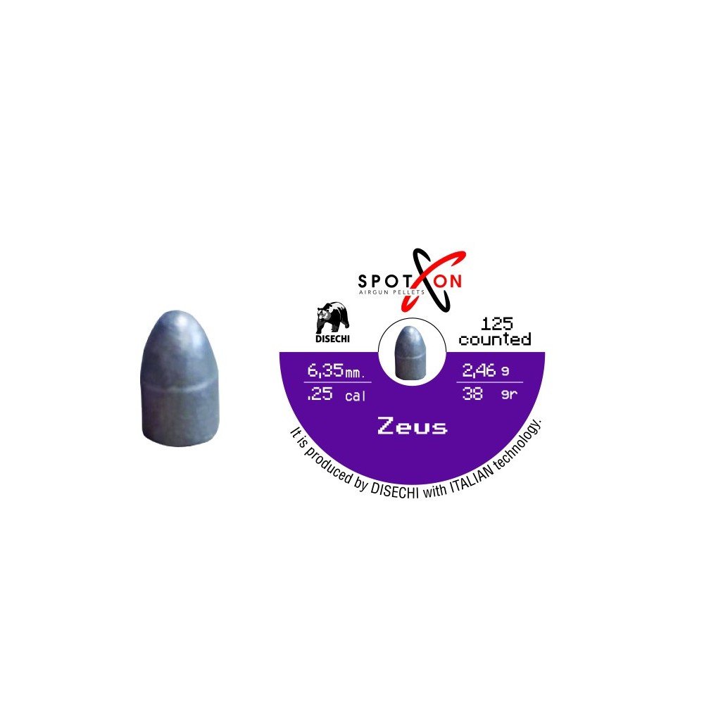 Balines SPOT ON ZEUS - 6.35mm (.25) - 125 und.