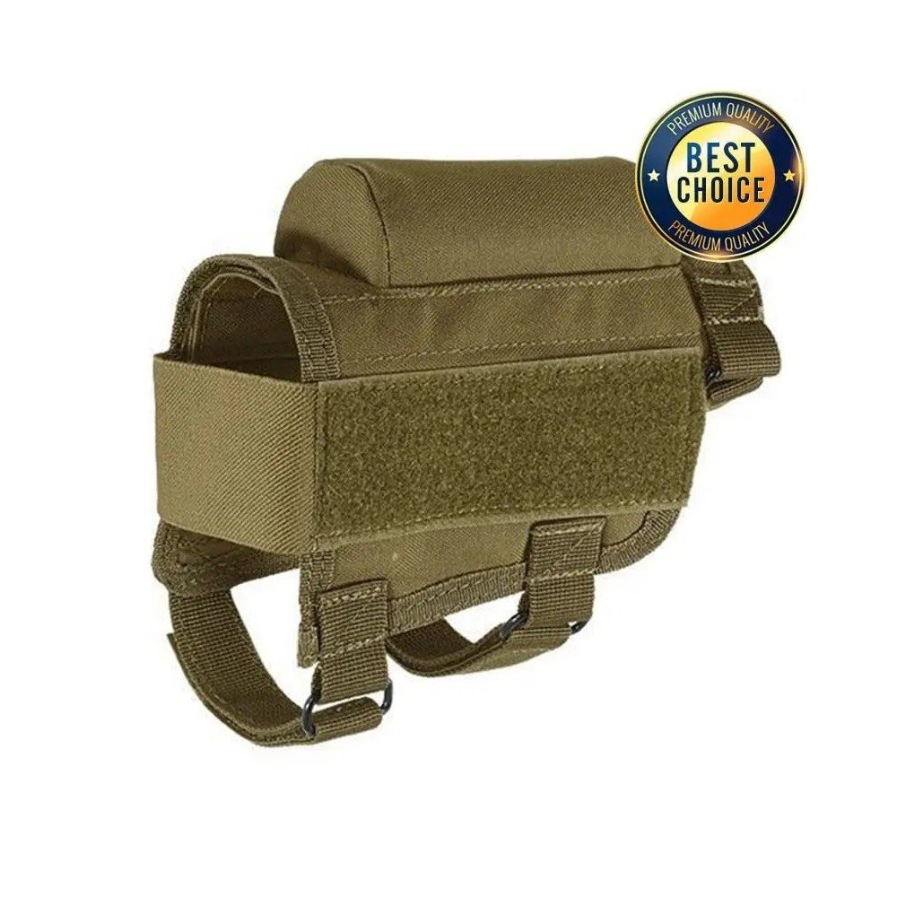 Carrillera cordura con portacartuchos - verde