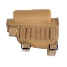Carrillera cordura con portacartuchos - coyote
