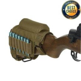 Carrillera cordura con portacartuchos - coyote