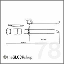 Cuchillo GLOCK 78 negro sin sierra