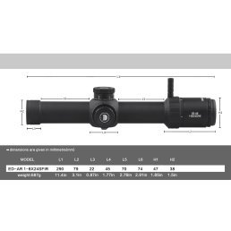 DISCOVERYOPT ED - AR 1-8X24FIR FFP - MRAD