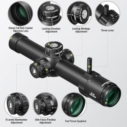 DISCOVERYOPT ED - AR 1-8X24FIR FFP - MRAD