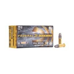 Munición Federal Gold Medal HV Match 22lr 40 grains LRN