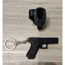 Mini llavero pistola Glock con funda