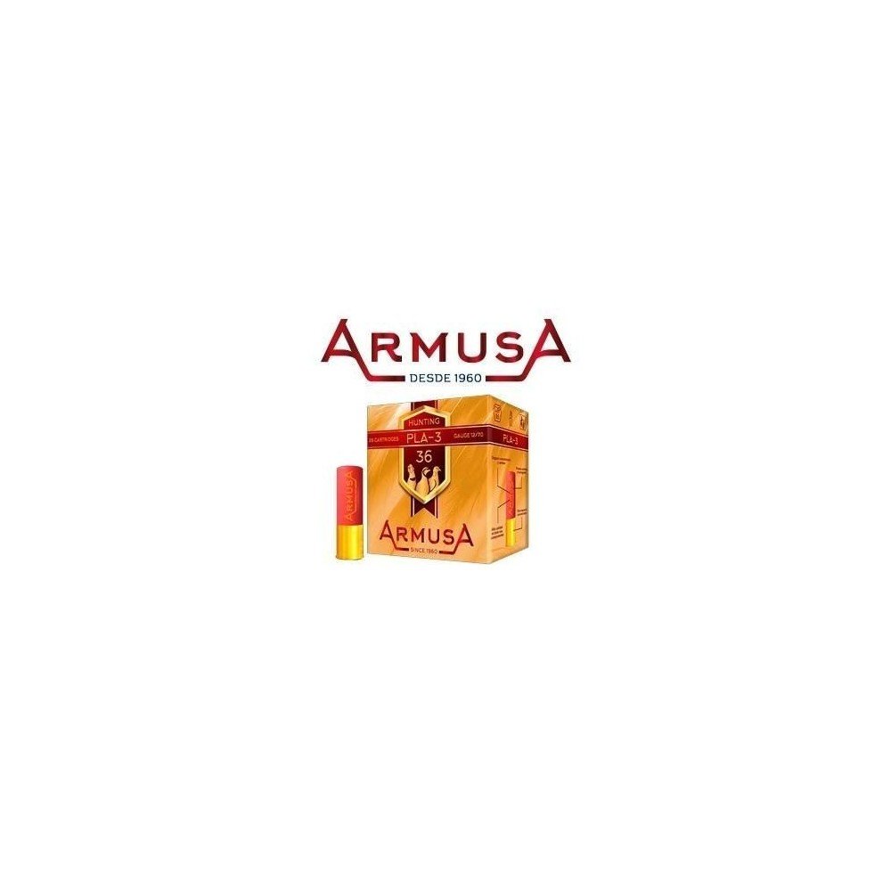 Cartucho ARMUSA PLA-3 36 - Cal. 12 - Caja de 25 und.