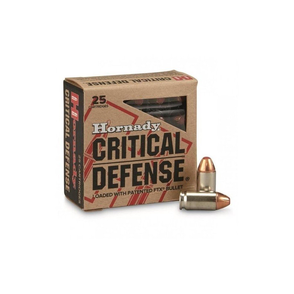 HORNADY 9MM CRITICAL DEFENSE FTX 115 GR.